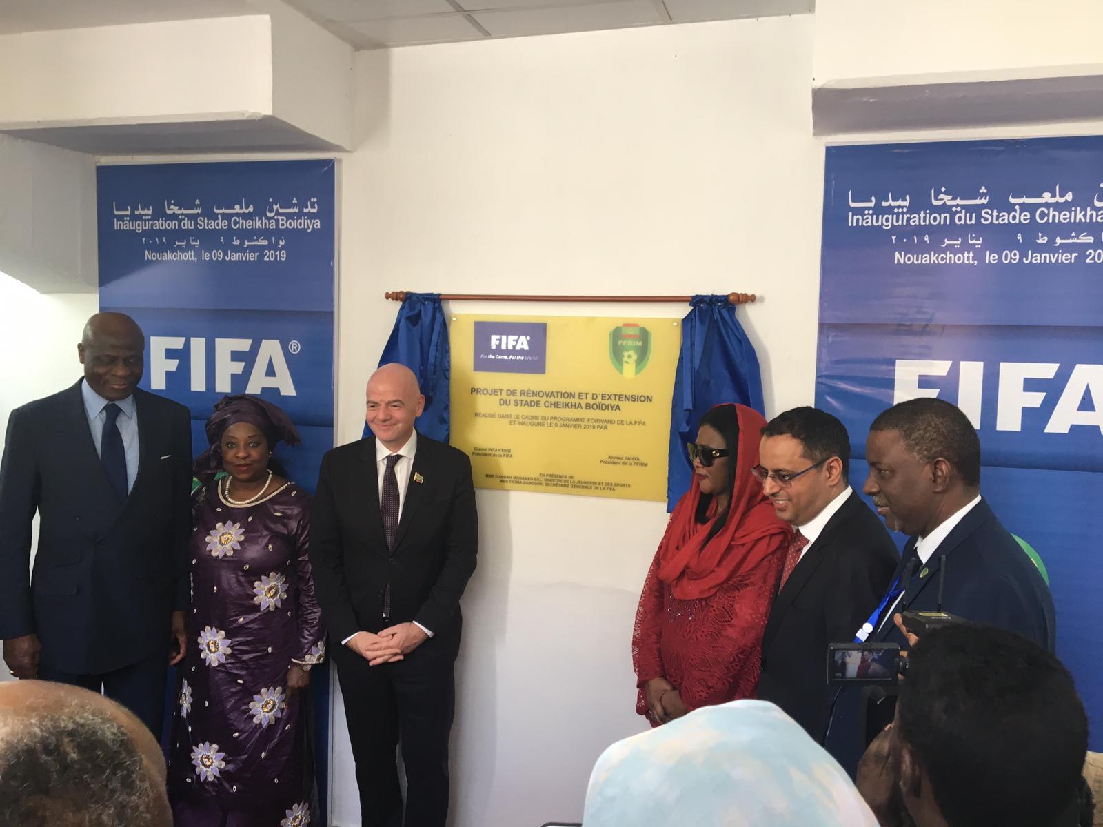FIFA visits Mauritania for inauguration of impressive Chekha Boidiya Stadium